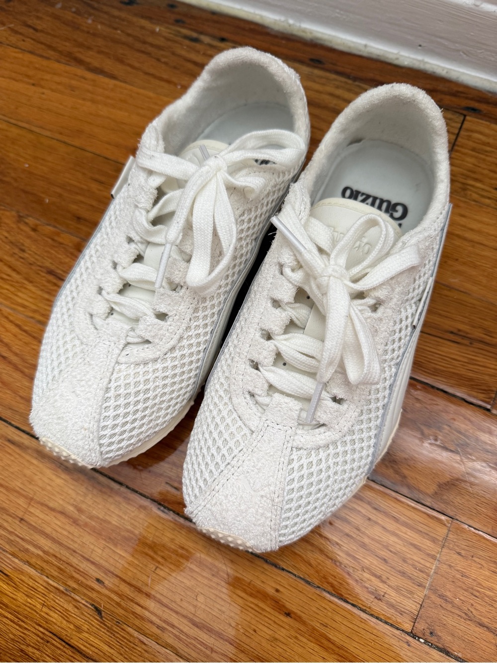 Puma Guizio Women’s White Knit Lace-Up Sneakers